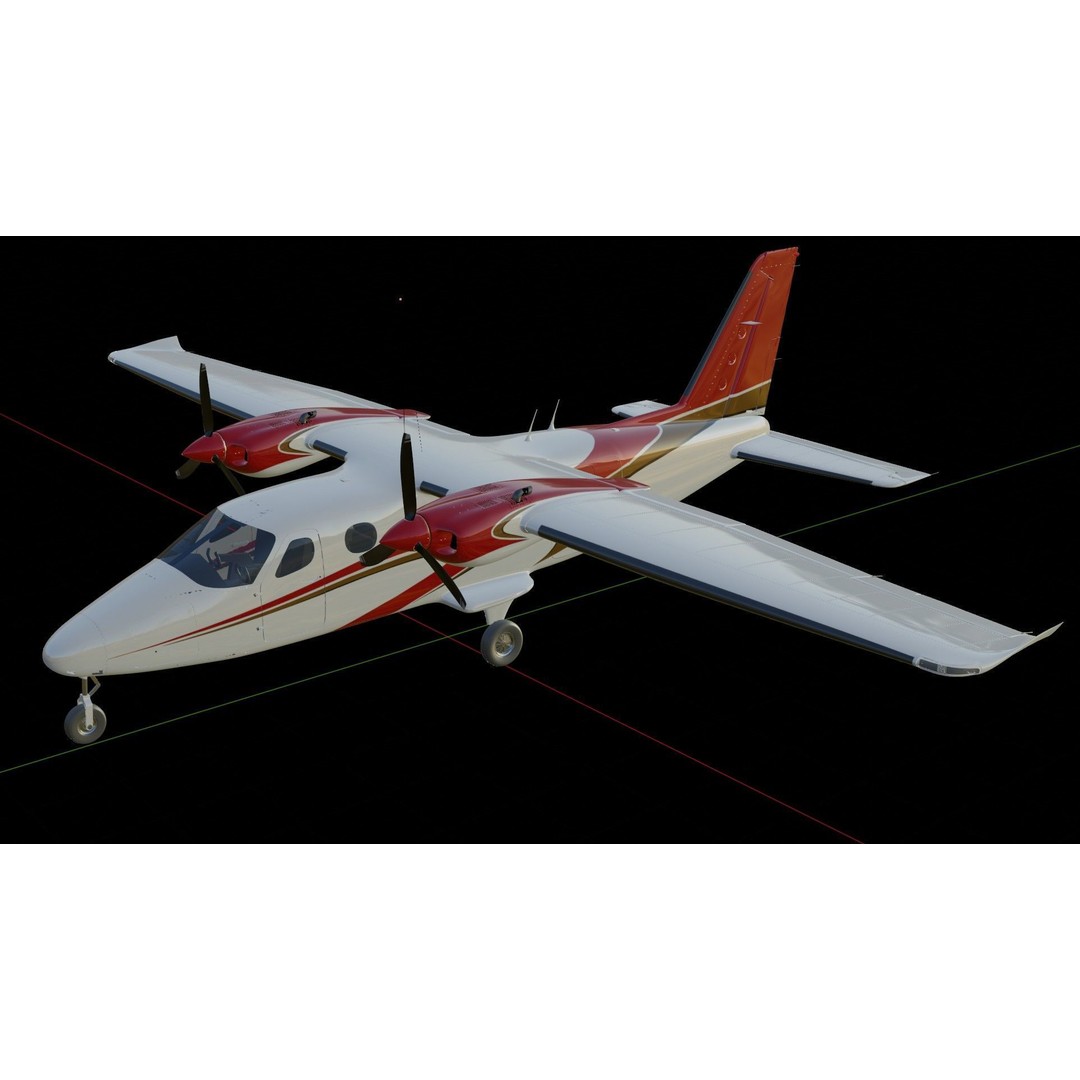 Tecnam P2012 STOL 3D Model – High Poly Aircraft Asset, FBX, OBJ - View 20