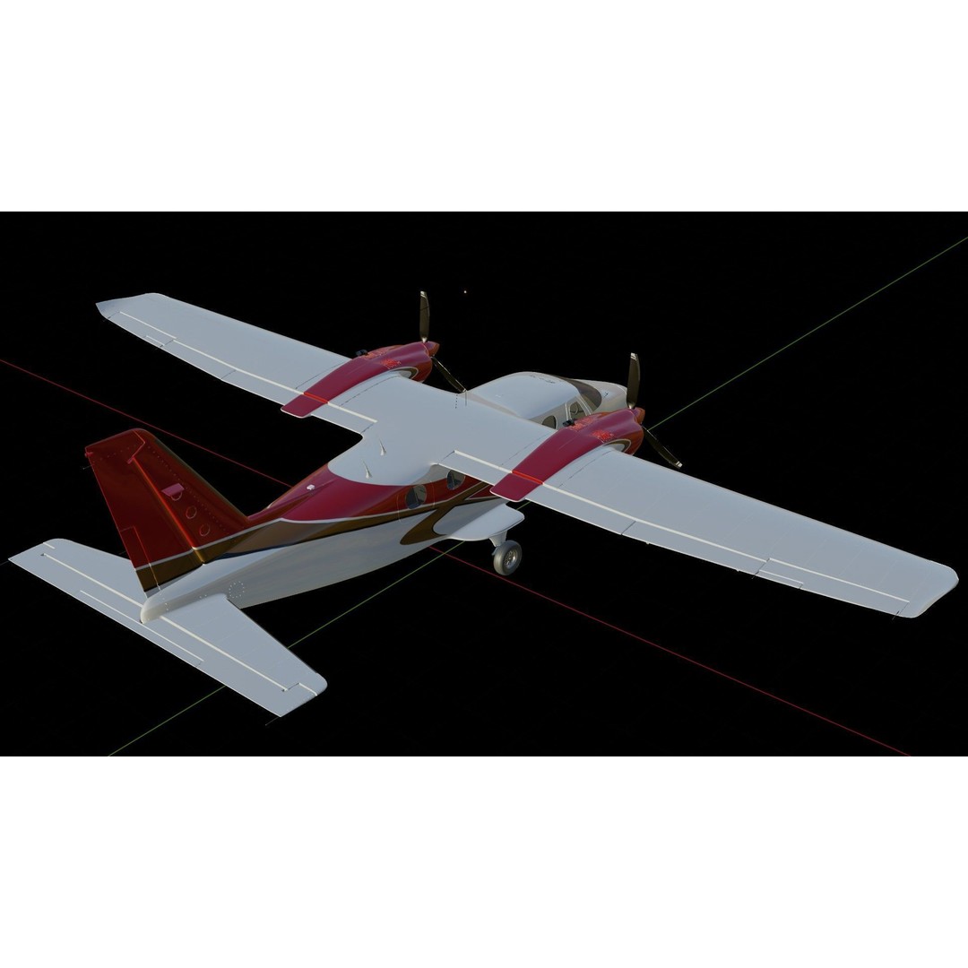 Tecnam P2012 STOL 3D Model – High Poly Aircraft Asset, FBX, OBJ - View 21