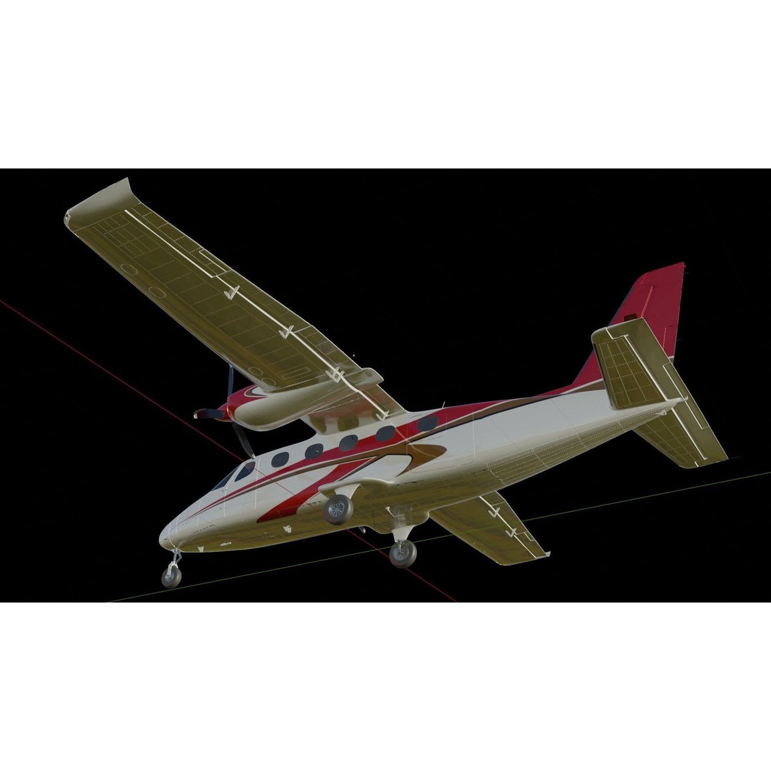 Tecnam P2012 STOL 3D Model – High Poly Aircraft Asset, FBX, OBJ - View 22