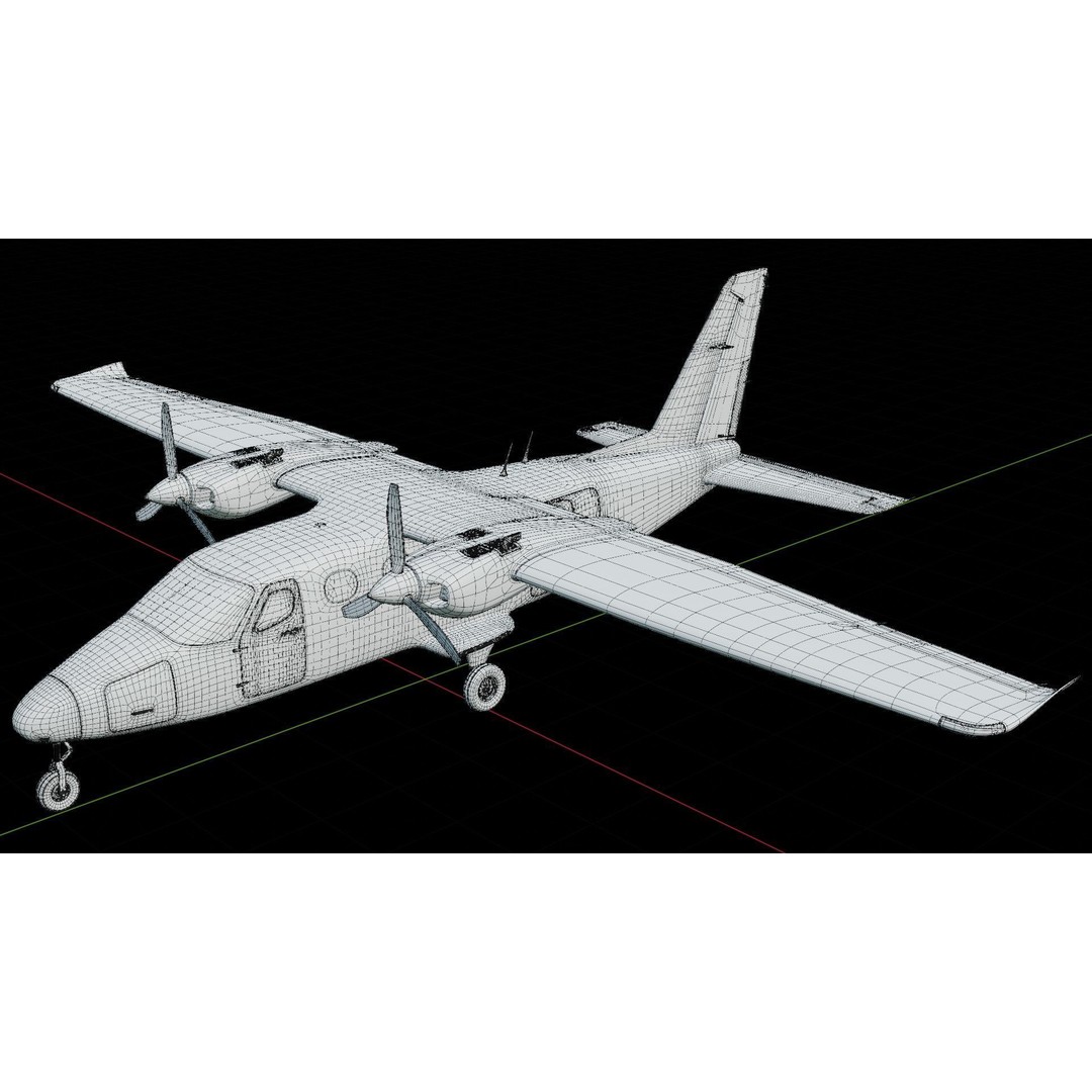 Tecnam P2012 STOL 3D Model – High Poly Aircraft Asset, FBX, OBJ - View 24