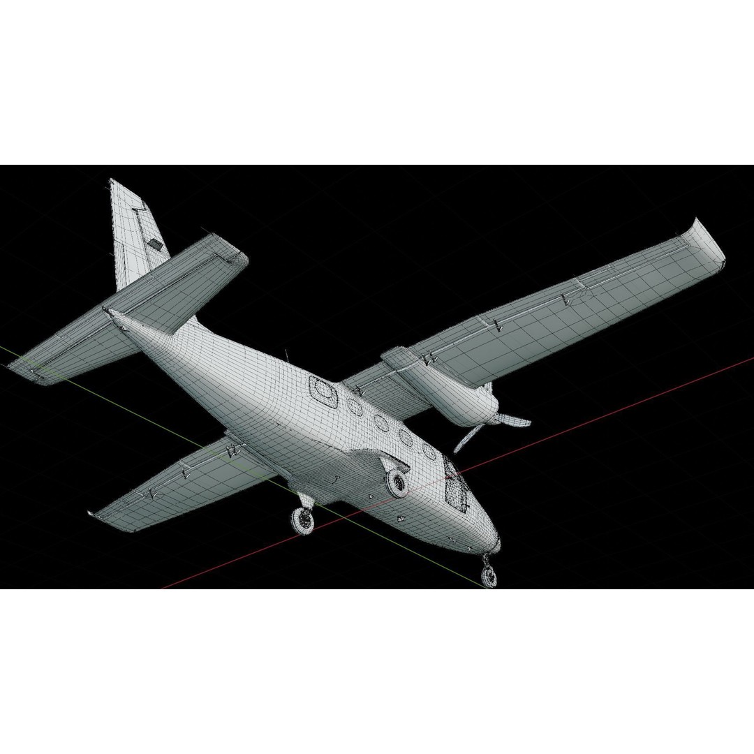 Tecnam P2012 STOL 3D Model – High Poly Aircraft Asset, FBX, OBJ - View 25