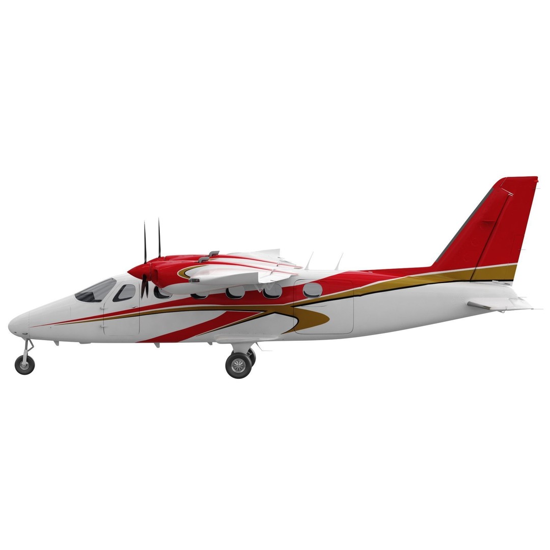 Tecnam P2012 STOL 3D Model – High Poly Aircraft Asset, FBX, OBJ - View 4