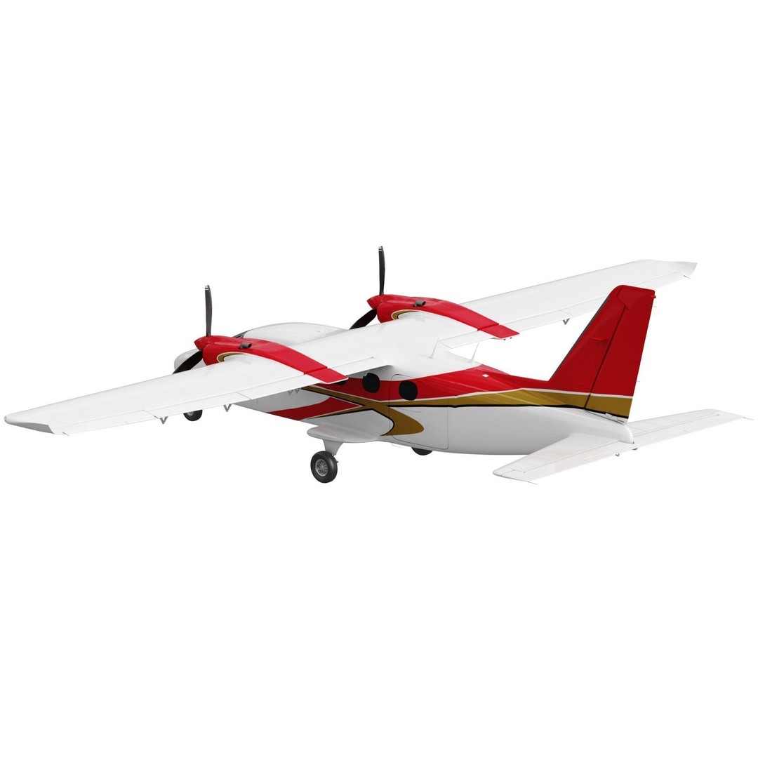 Tecnam P2012 STOL 3D Model – High Poly Aircraft Asset, FBX, OBJ - View 5