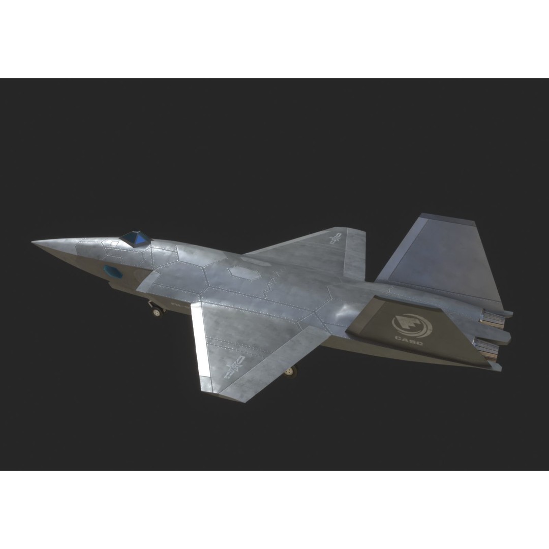 Chinese Air Force CASC FH97A UAV 3D Model – Low Poly PBR Game Asset, FBX - View 4