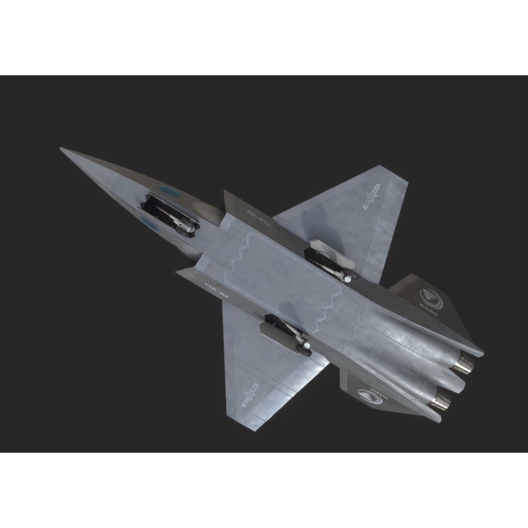 Chinese Air Force CASC FH97A UAV 3D Model – Low Poly PBR Game Asset, FBX - View 5