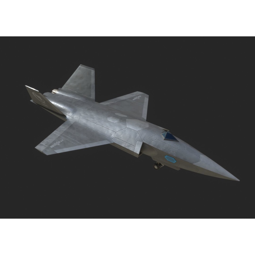 Chinese Air Force CASC FH97A UAV 3D Model – Low Poly PBR Game Asset, FBX - View 6