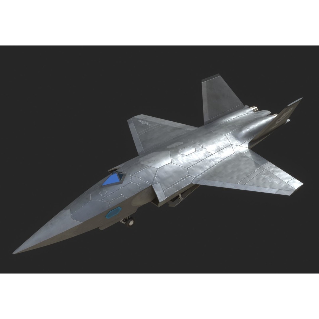 Chinese Air Force CASC FH97A UAV 3D Model – Low Poly PBR Game Asset, FBX - View 9