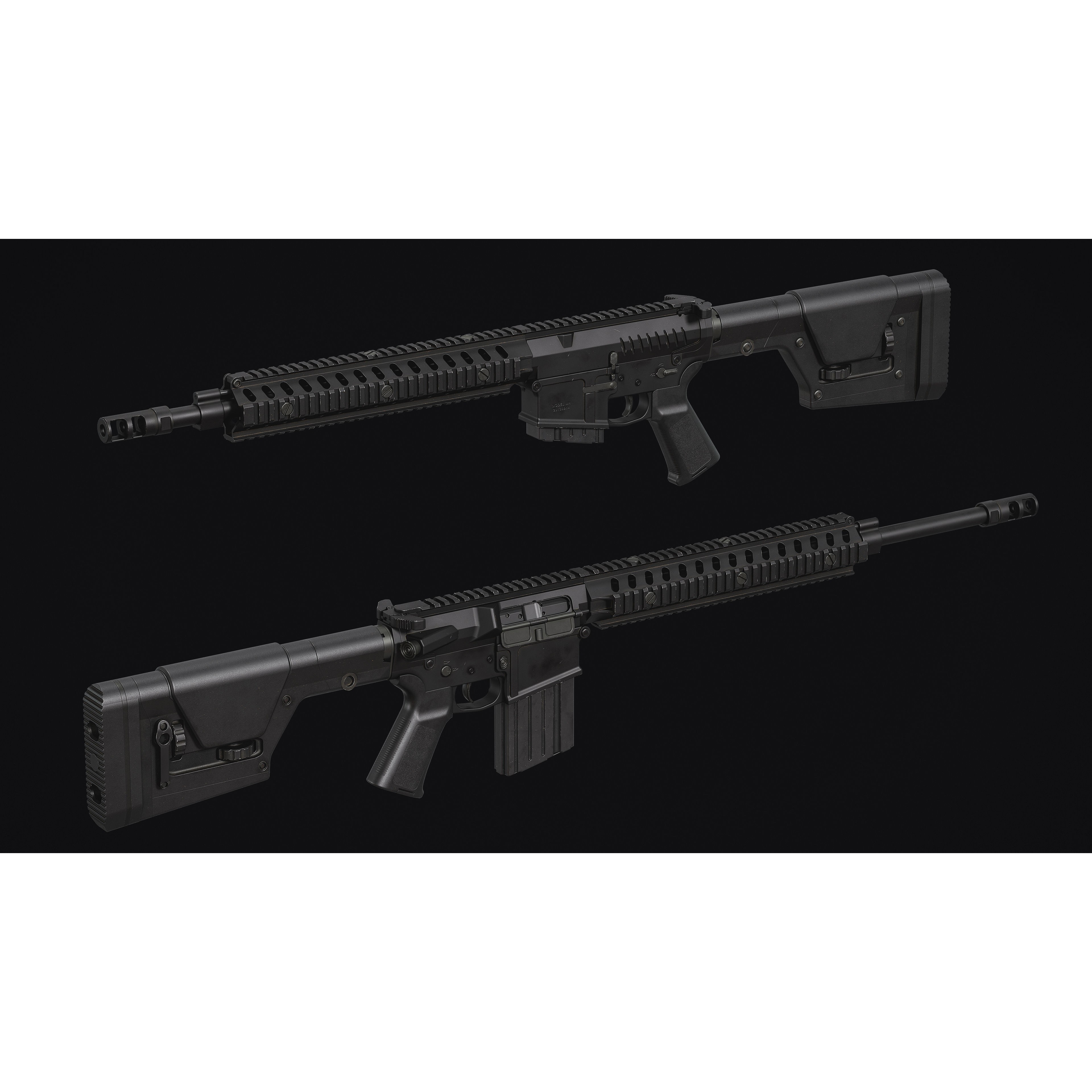 M4-AR15 Rifle - Low-Poly Game-Ready 3D Model - View 12