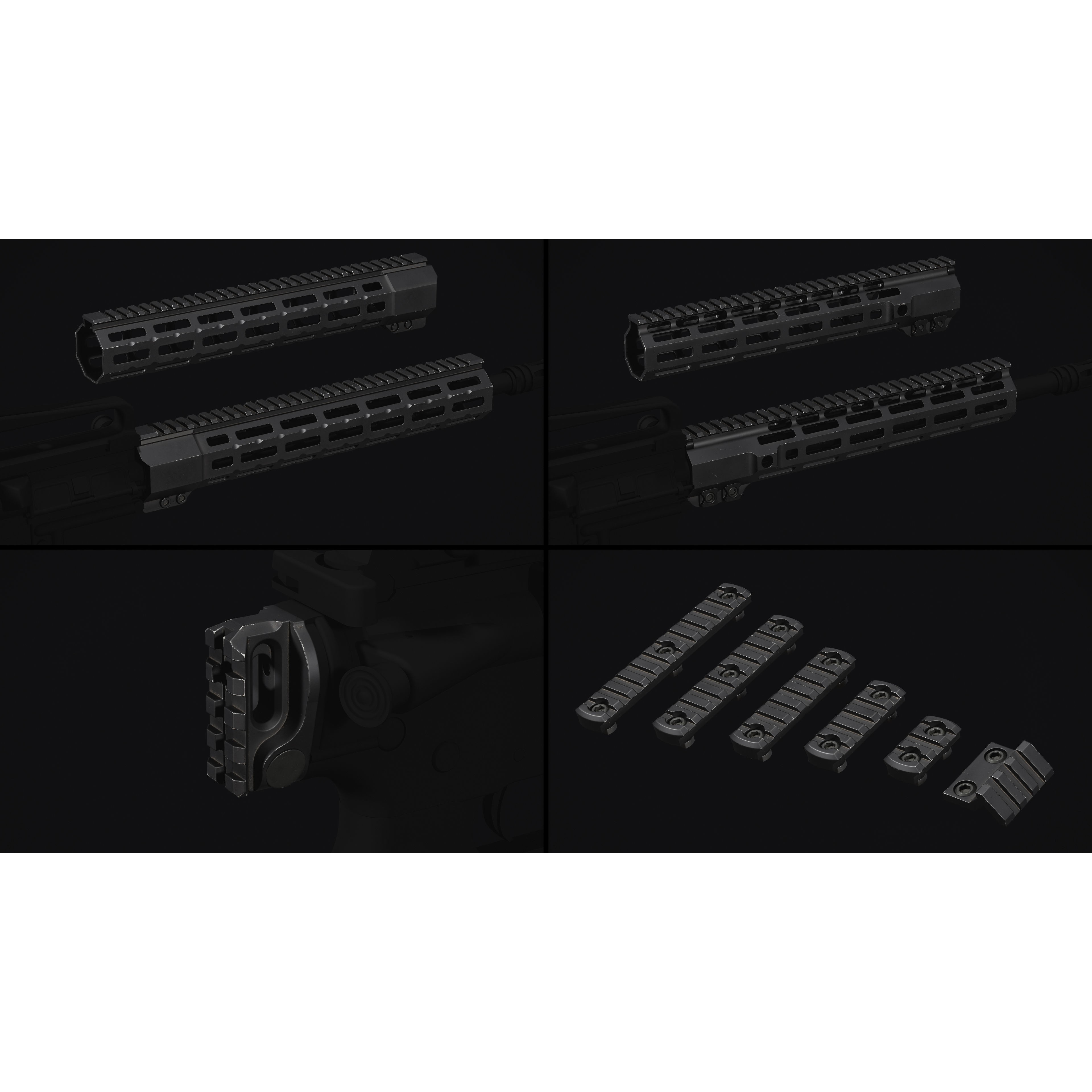 M4-AR15 Rifle - Low-Poly Game-Ready 3D Model - View 27