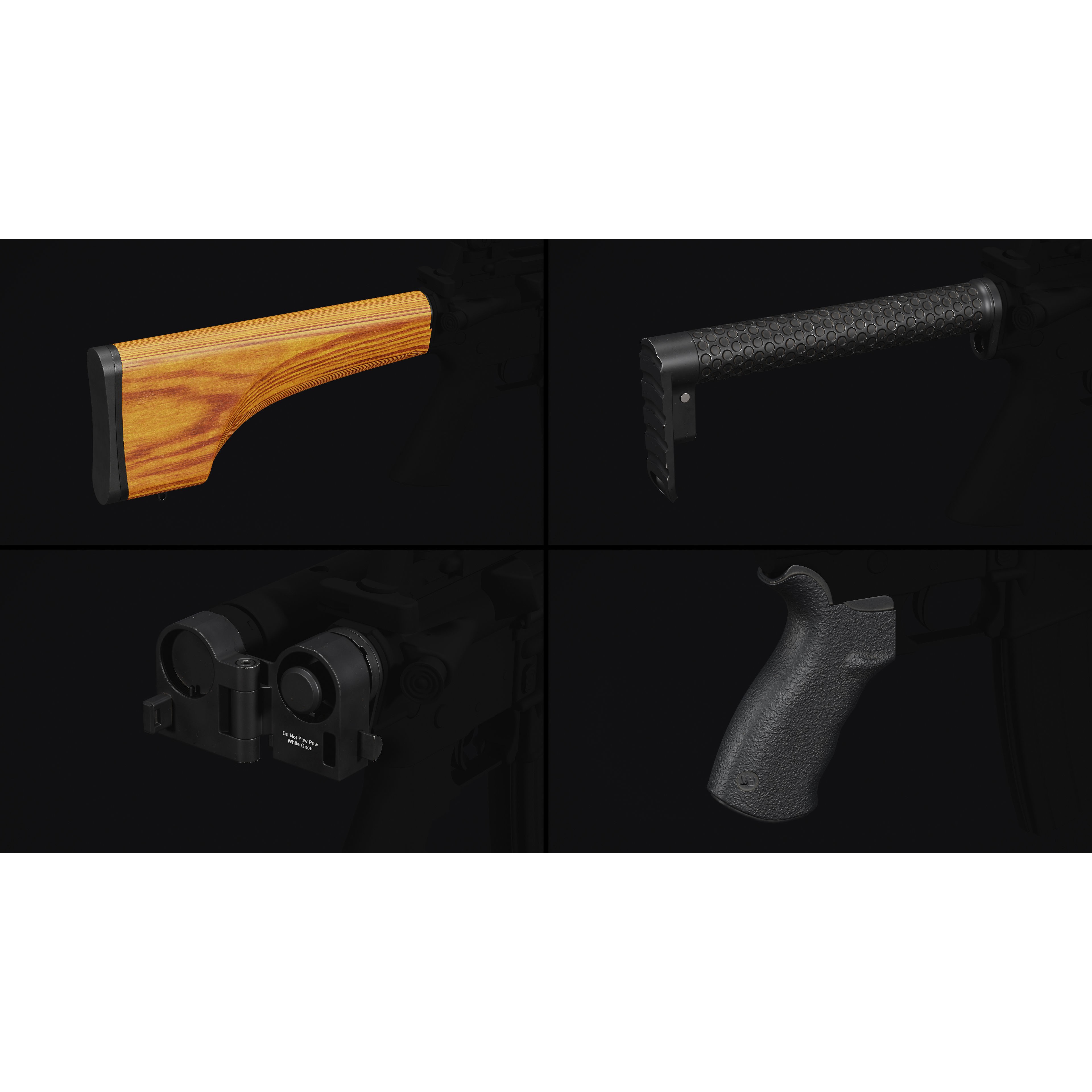 M4-AR15 Rifle - Low-Poly Game-Ready 3D Model - View 28