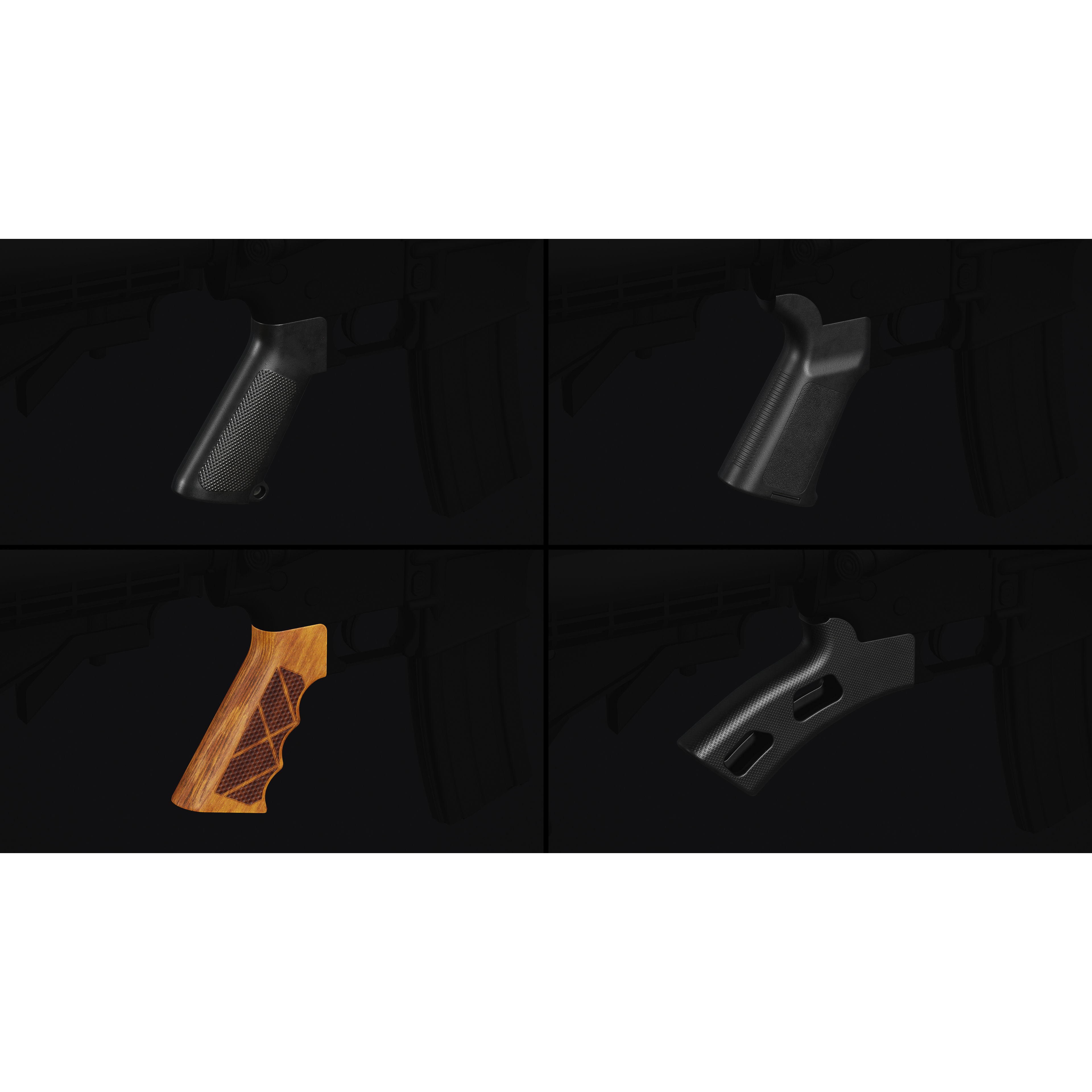 M4-AR15 Rifle - Low-Poly Game-Ready 3D Model - View 31