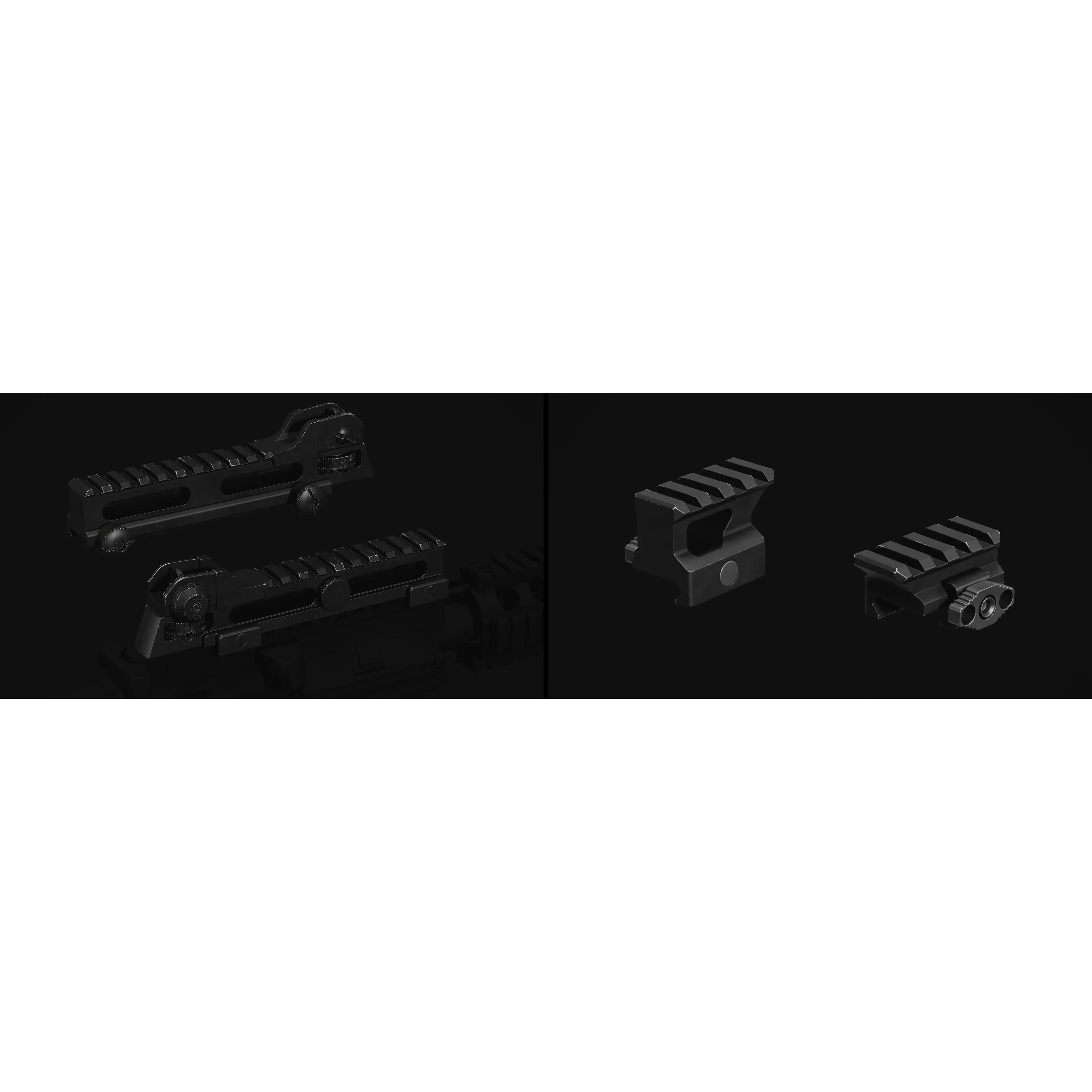 M4-AR15 Rifle - Low-Poly Game-Ready 3D Model - View 45