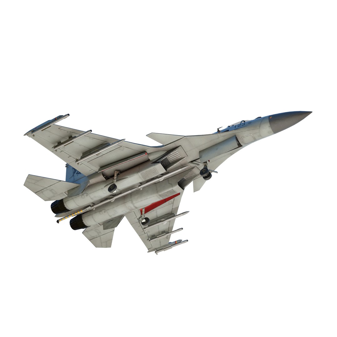 Shenyang J-15 Flying Shark 3D Model – Low Poly Military Aircraft, FBX - View 13