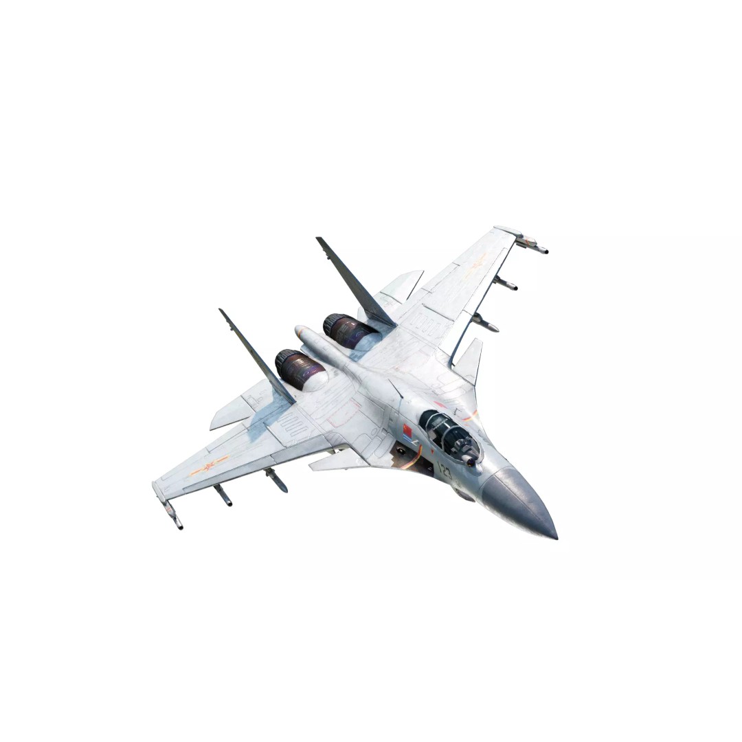 Shenyang J-15 Flying Shark 3D Model – Low Poly Military Aircraft, FBX - View 2