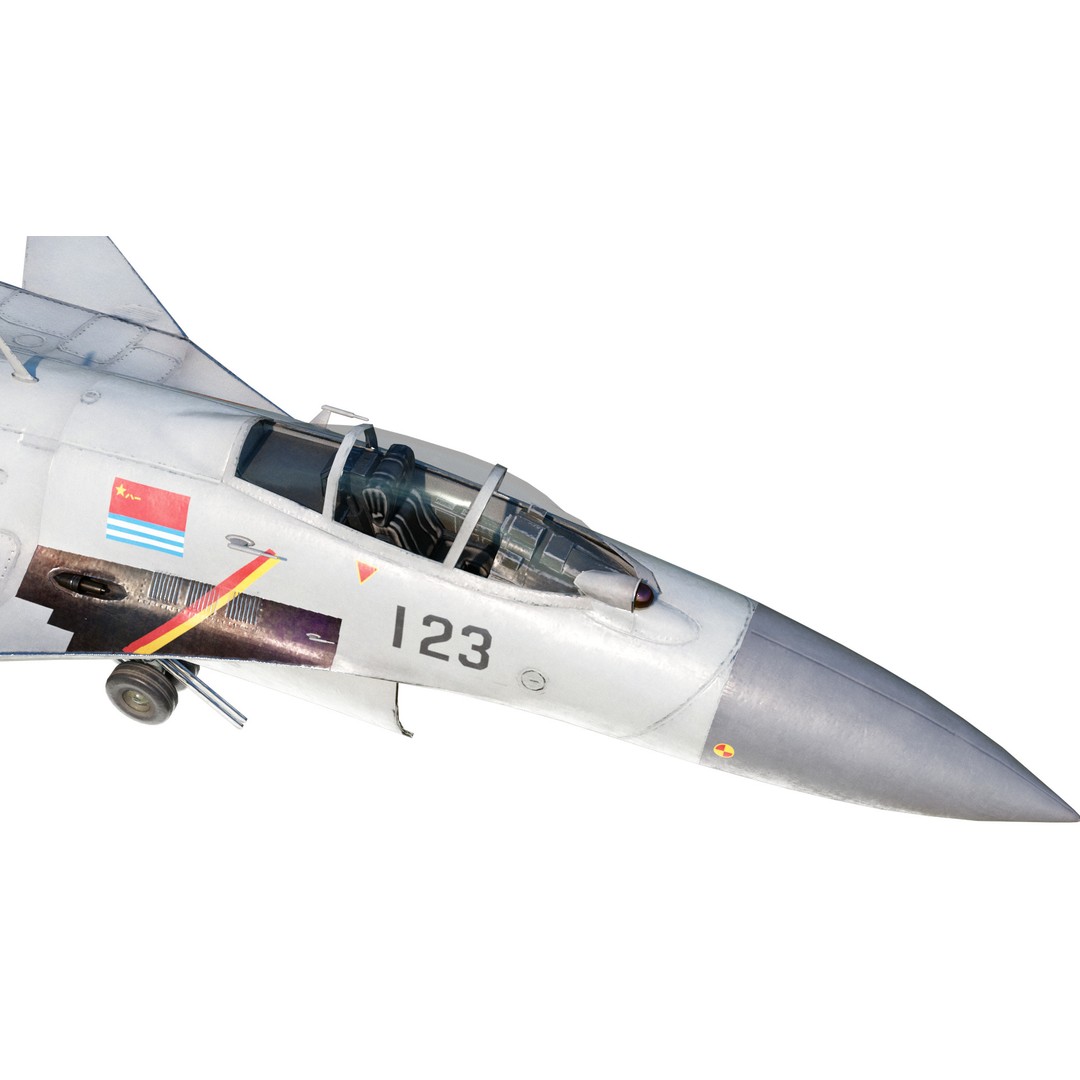 Shenyang J-15 Flying Shark 3D Model – Low Poly Military Aircraft, FBX - View 7