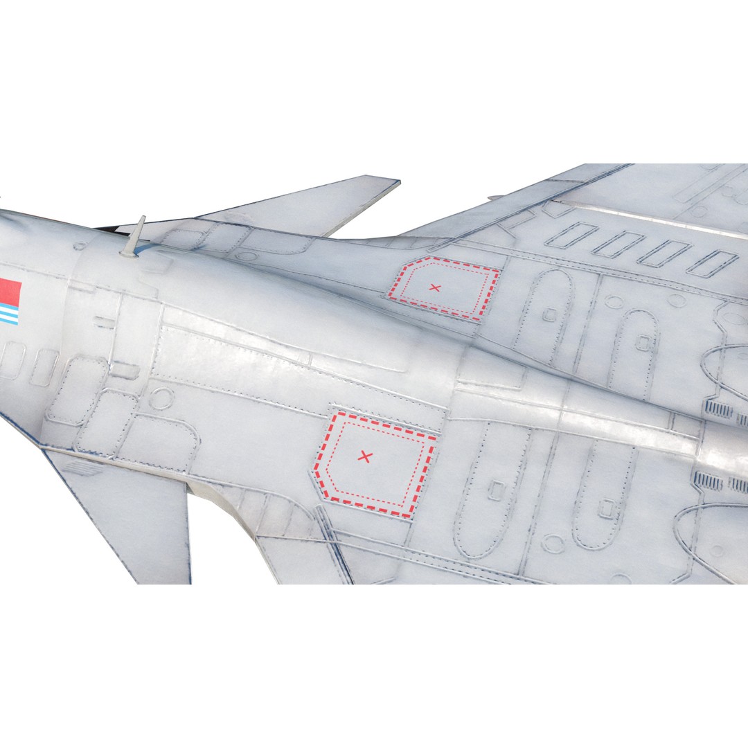 Shenyang J-15 Flying Shark 3D Model – Low Poly Military Aircraft, FBX - View 8