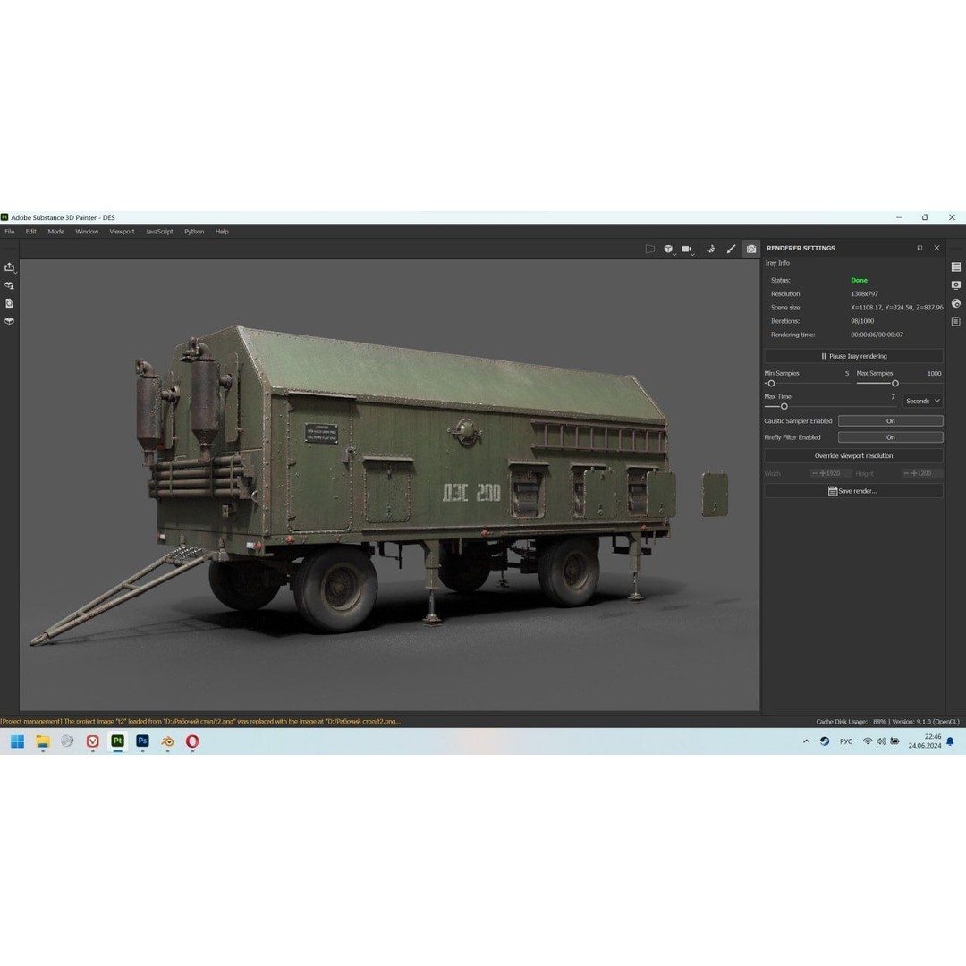 DES 5I57A Military Vehicle 3D Model – Low Poly Game Asset, FBX - View 11