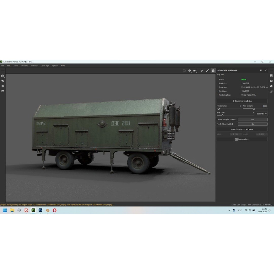 DES 5I57A Military Vehicle 3D Model – Low Poly Game Asset, FBX - View 12