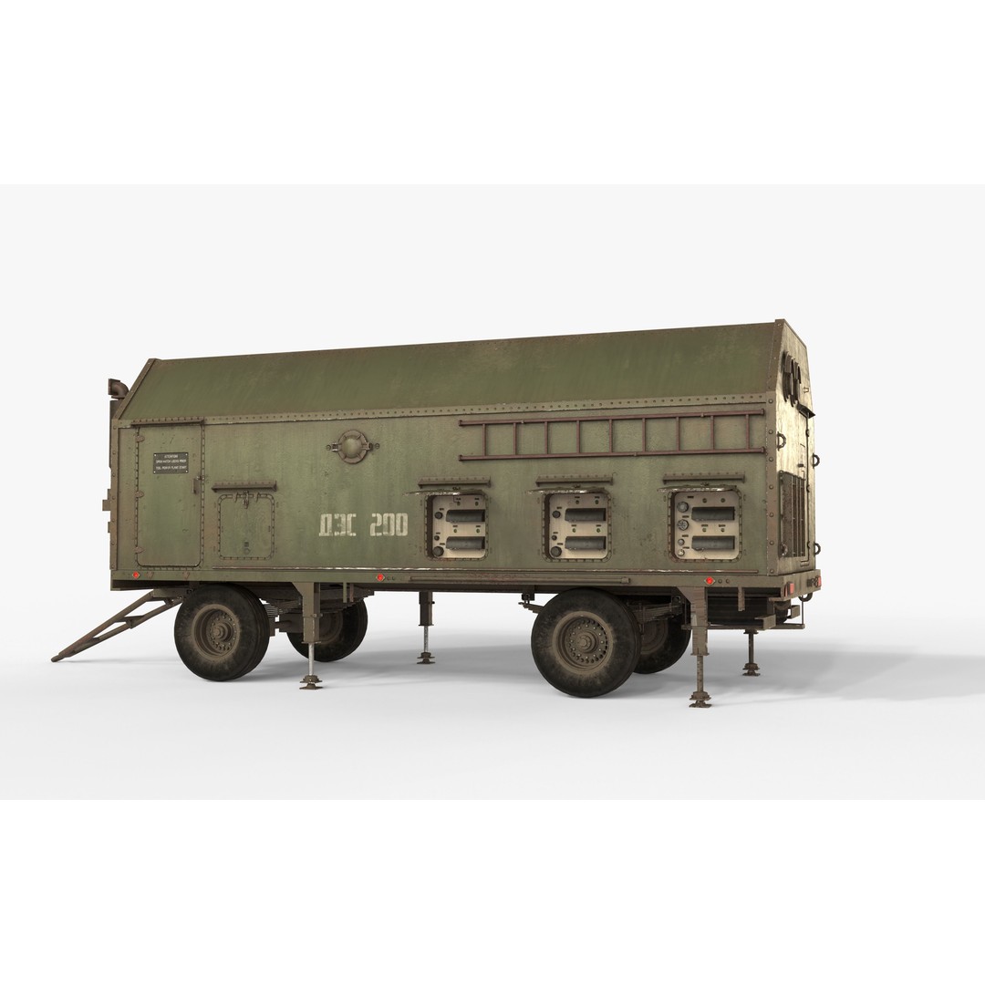 DES 5I57A Military Vehicle 3D Model – Low Poly Game Asset, FBX - View 4