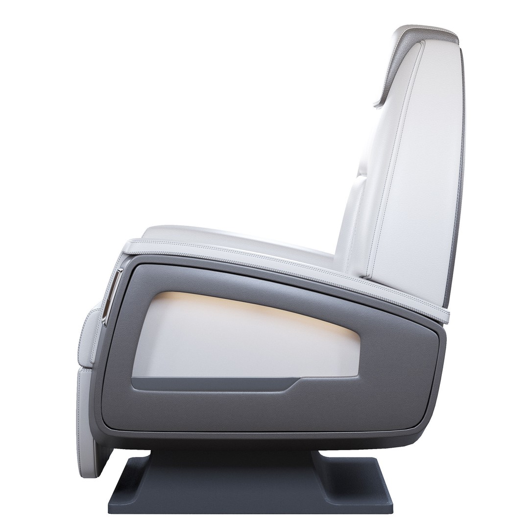 Jet Seat 3D Model – High Poly Textured Aircraft Seat, FBX & OBJ - View 5