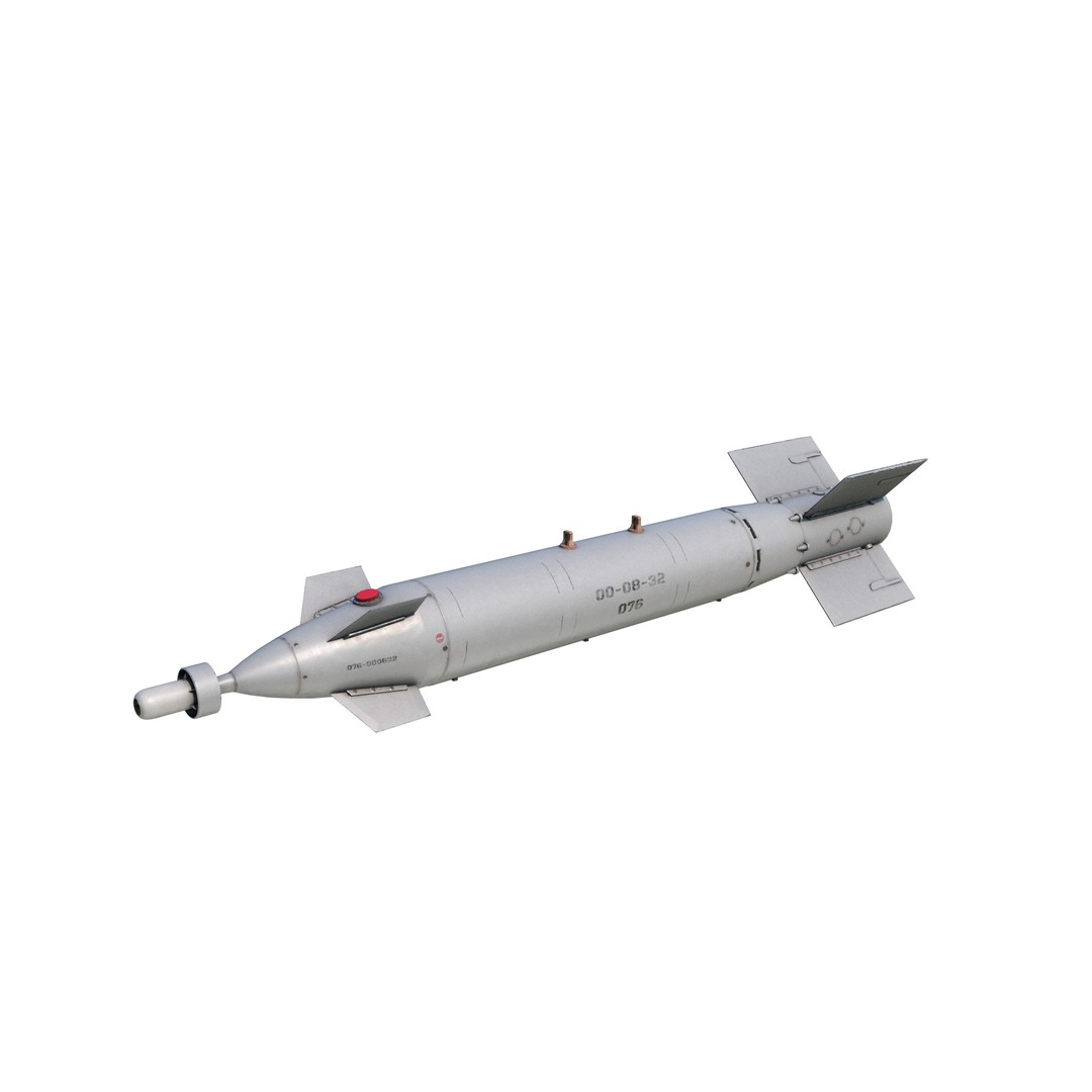 China LT-2 LS-500 Laser Guided Bomb 3D Model – Low Poly PBR Asset, FBX - View 3