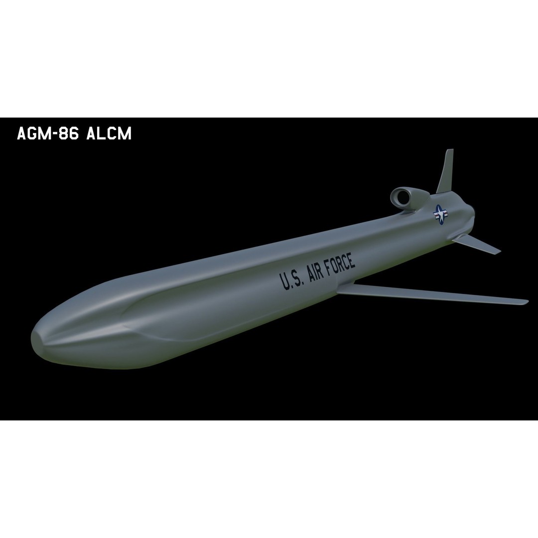 Cruise Missiles 3D Model – Low Poly PBR Game Asset, FBX - View 4