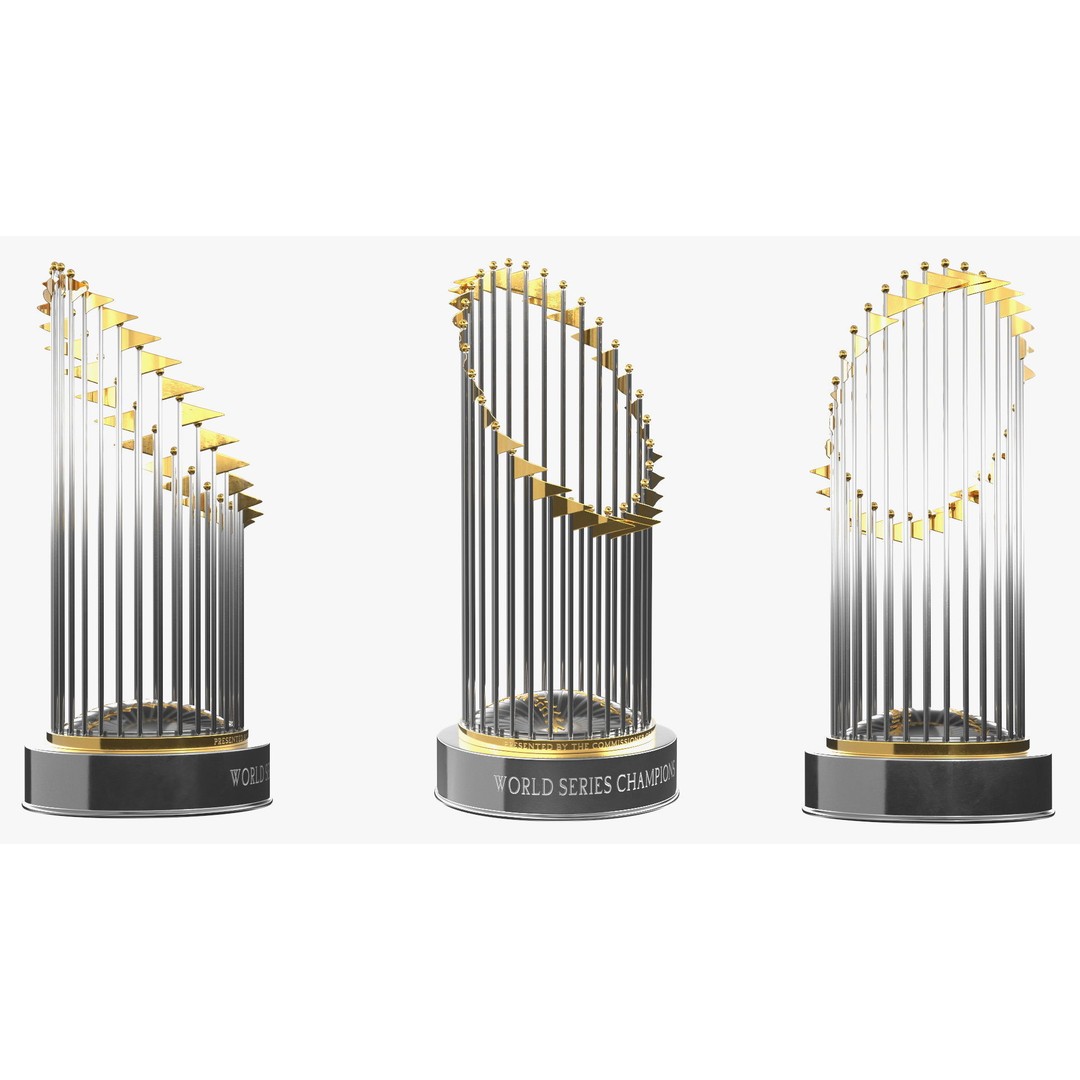 Baseball World Series Trophy 3D Model – PBR Textured Asset, FBX, OBJ - View 10