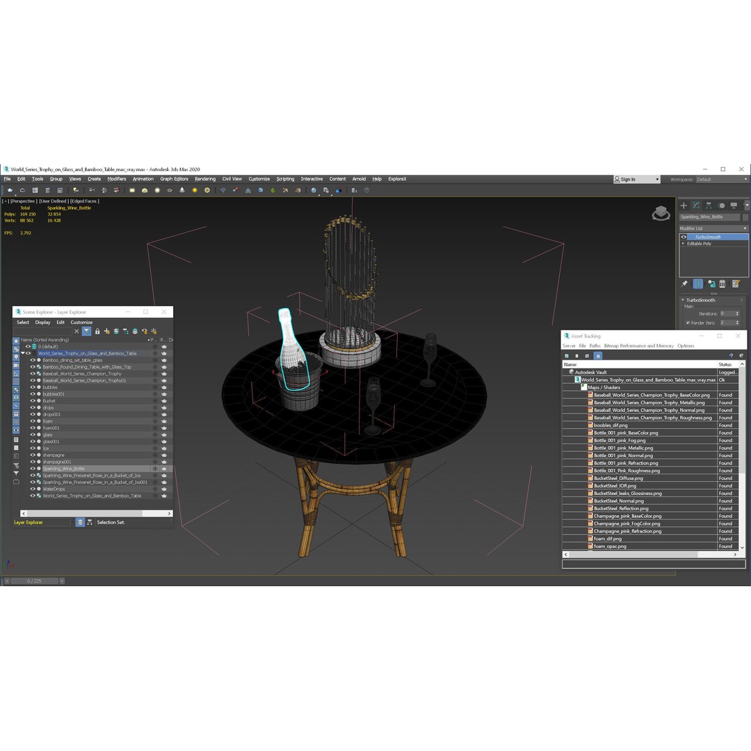 Baseball World Series Trophy 3D Model – PBR Textured Asset, FBX, OBJ - View 25