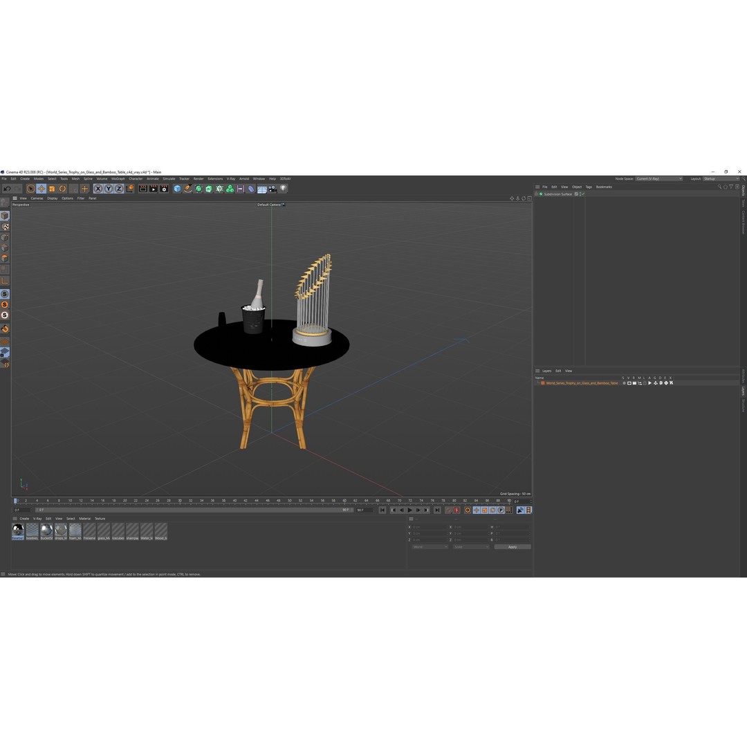 Baseball World Series Trophy 3D Model – PBR Textured Asset, FBX, OBJ - View 27