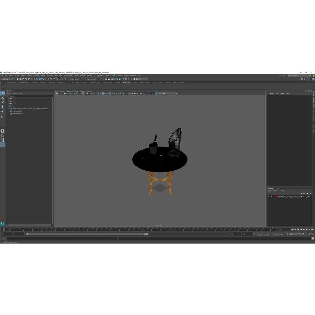 Baseball World Series Trophy 3D Model – PBR Textured Asset, FBX, OBJ - View 28