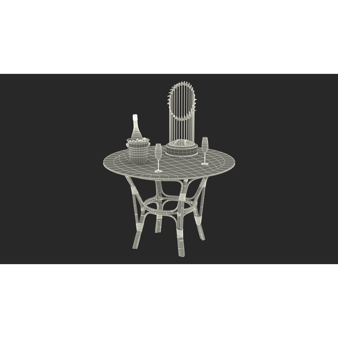 Baseball World Series Trophy 3D Model – PBR Textured Asset, FBX, OBJ - View 29