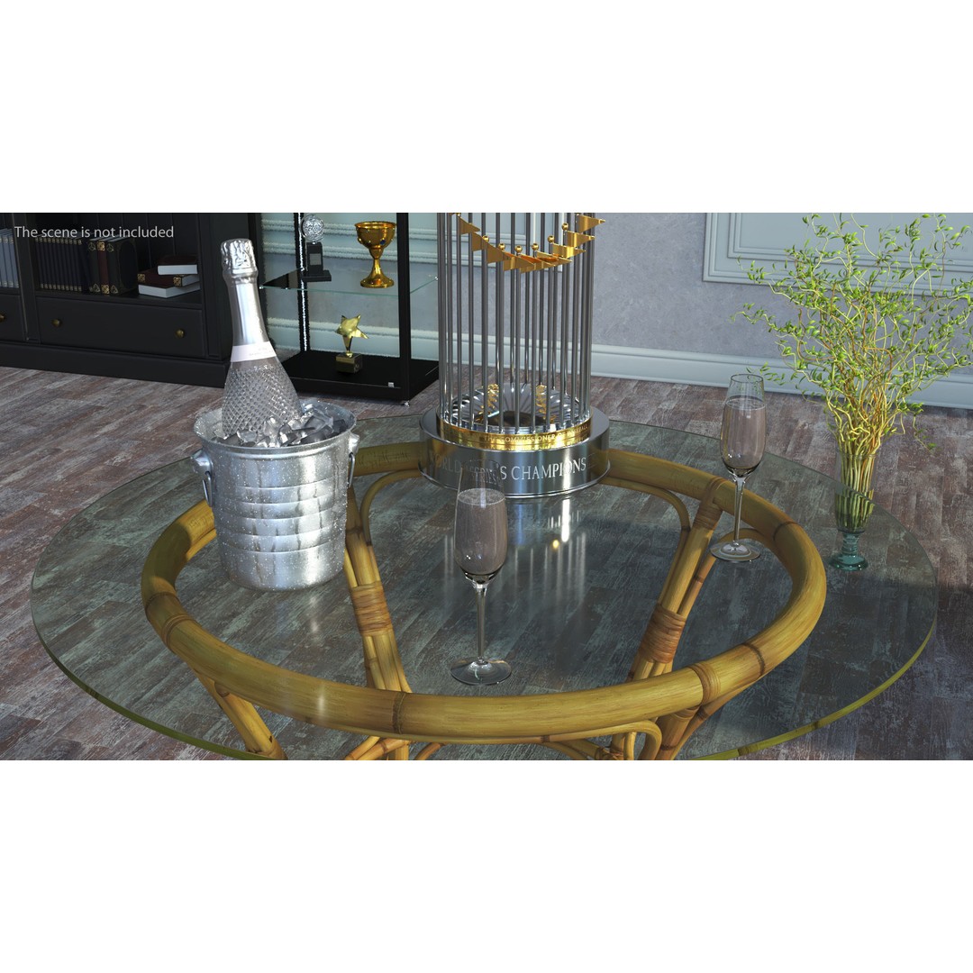Baseball World Series Trophy 3D Model – PBR Textured Asset, FBX, OBJ - View 3