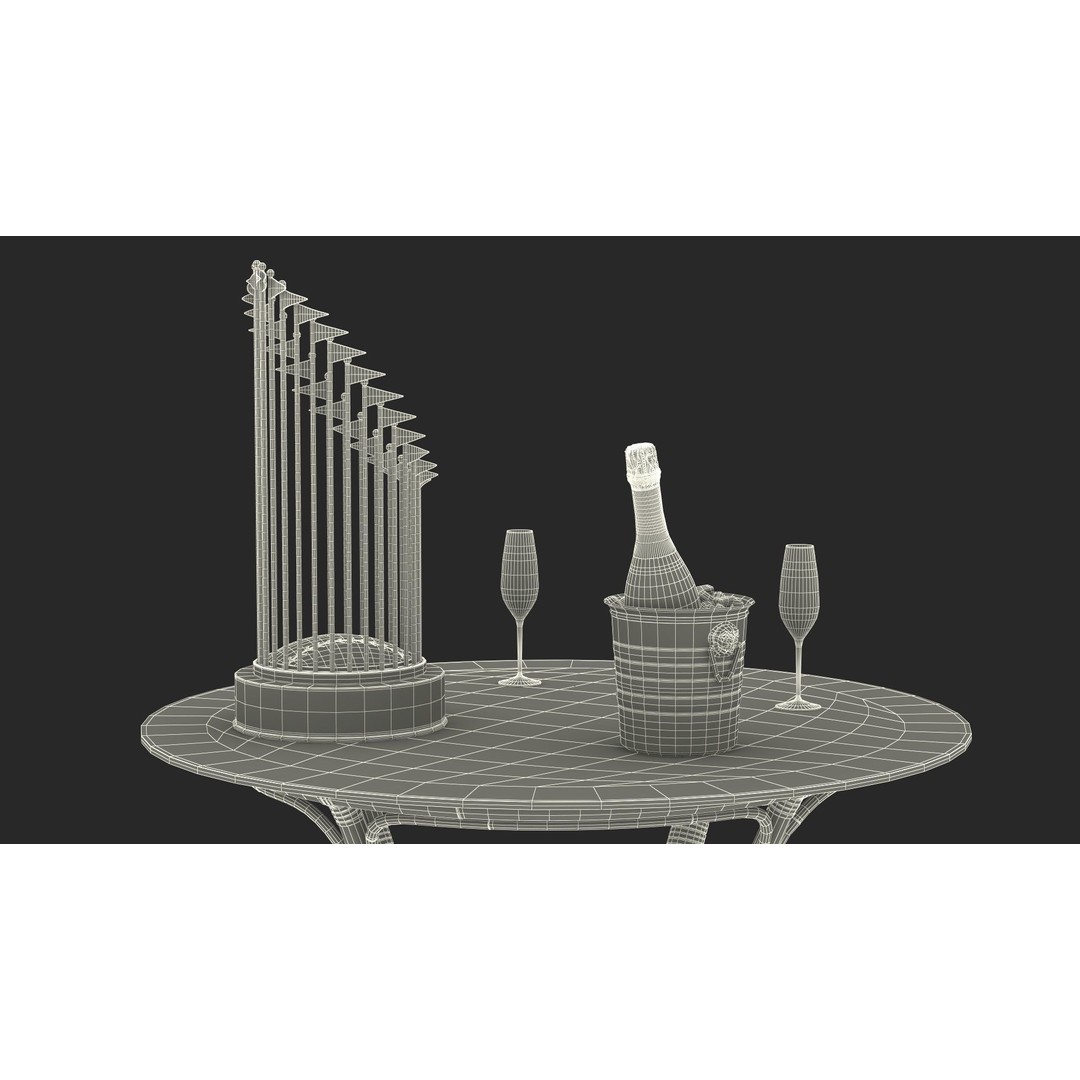 Baseball World Series Trophy 3D Model – PBR Textured Asset, FBX, OBJ - View 30