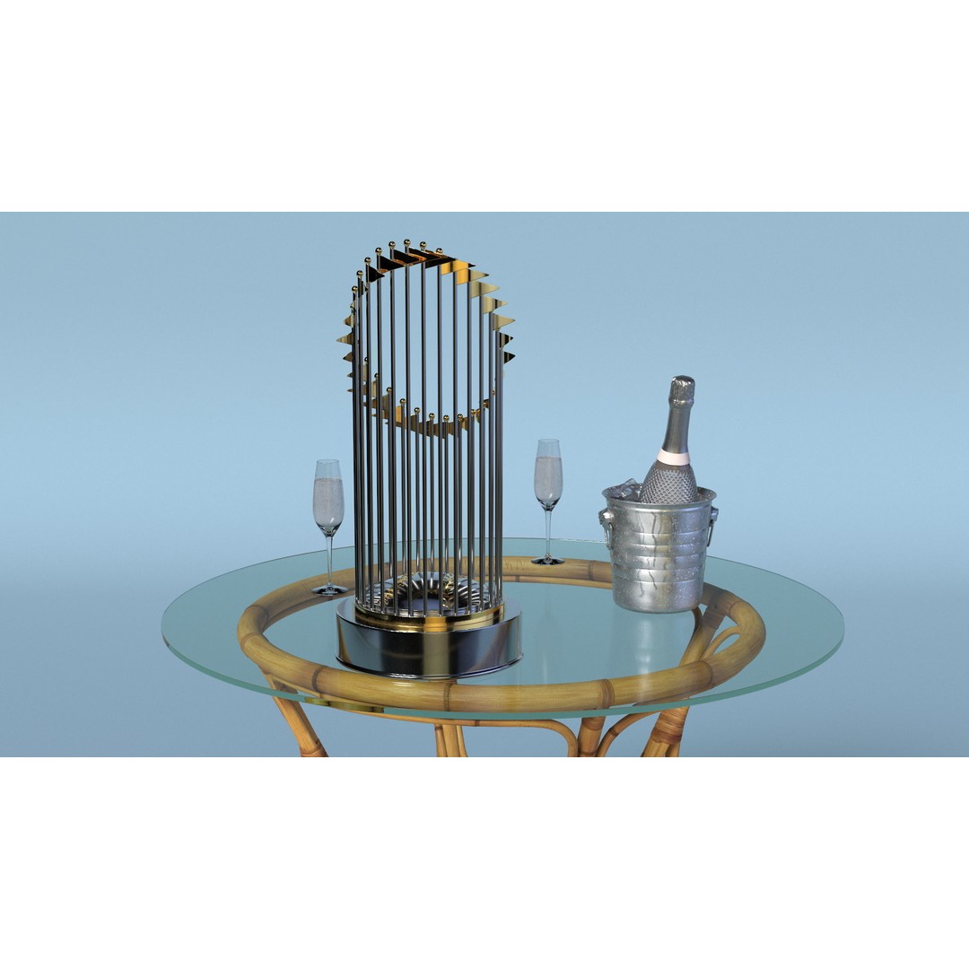 Baseball World Series Trophy 3D Model – PBR Textured Asset, FBX, OBJ - View 6