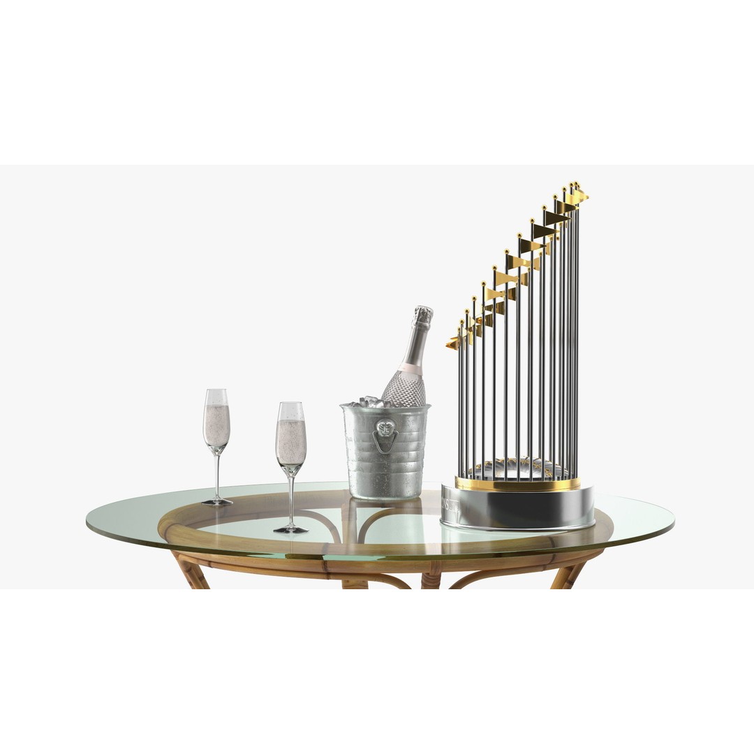 Baseball World Series Trophy 3D Model – PBR Textured Asset, FBX, OBJ - View 9