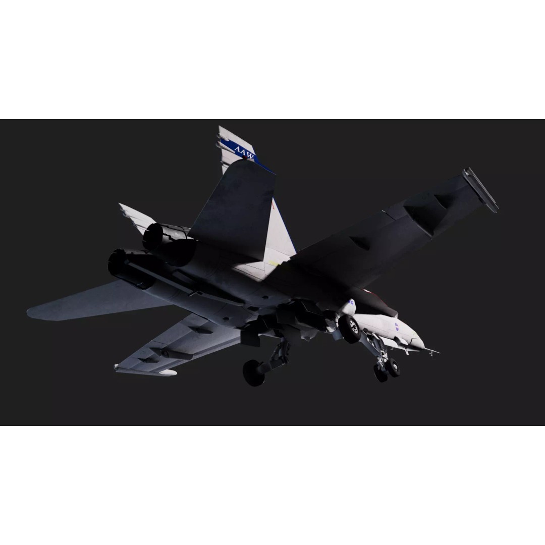 Boeing X-53 Active Aeroelastic Wing 3D Model – Low Poly Aircraft, FBX, OBJ - View 11