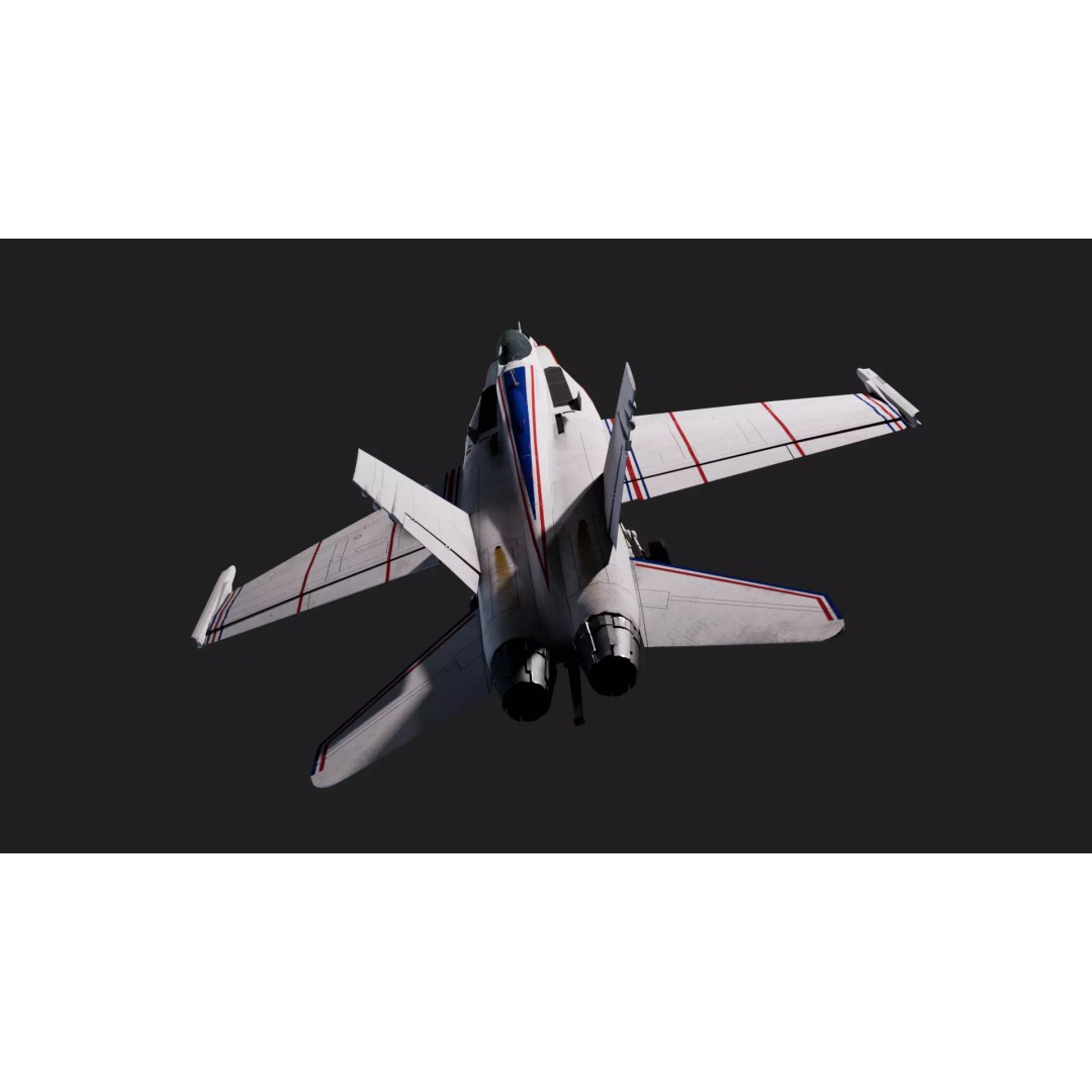 Boeing X-53 Active Aeroelastic Wing 3D Model – Low Poly Aircraft, FBX, OBJ - View 12