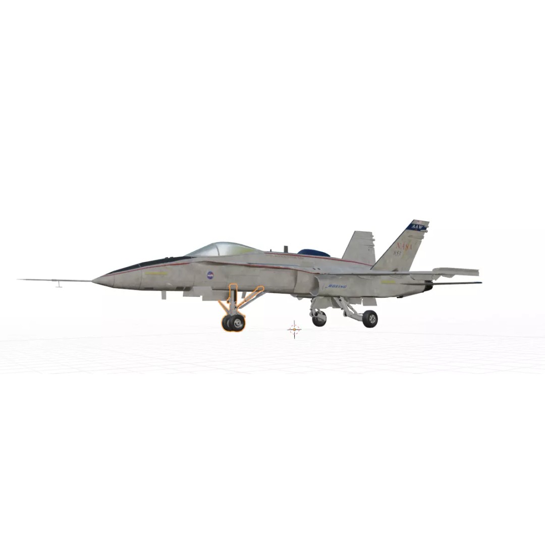 Boeing X-53 Active Aeroelastic Wing 3D Model – Low Poly Aircraft, FBX, OBJ - View 17