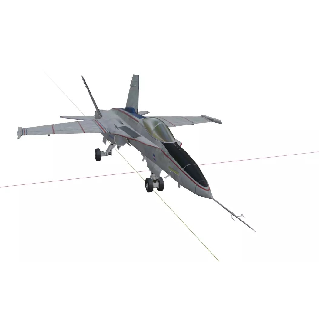 Boeing X-53 Active Aeroelastic Wing 3D Model – Low Poly Aircraft, FBX, OBJ - View 18