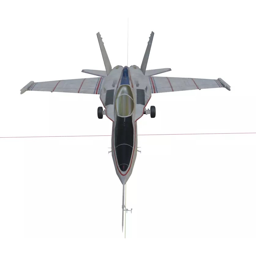 Boeing X-53 Active Aeroelastic Wing 3D Model – Low Poly Aircraft, FBX, OBJ - View 19