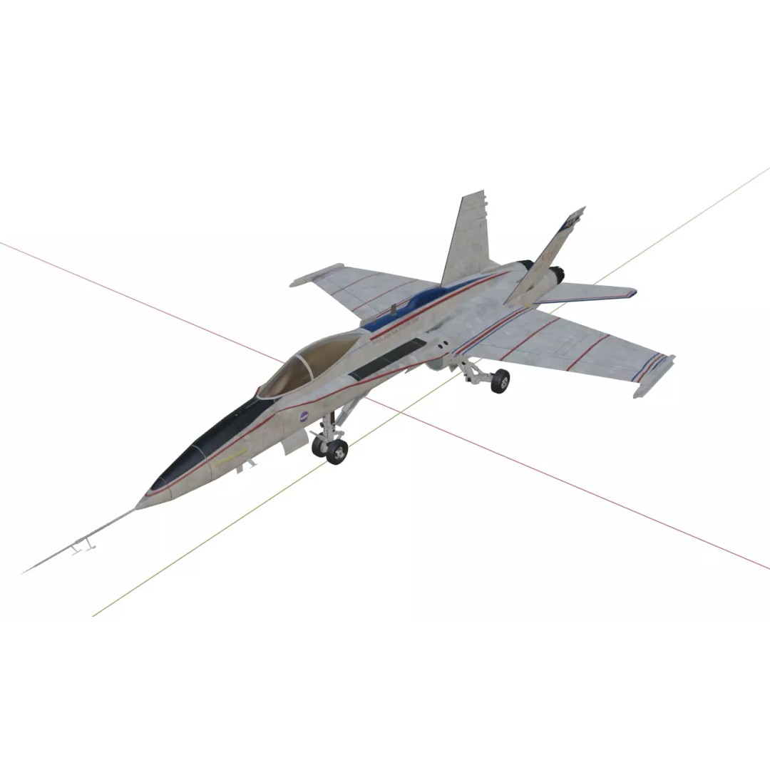 Boeing X-53 Active Aeroelastic Wing 3D Model – Low Poly Aircraft, FBX, OBJ - View 20