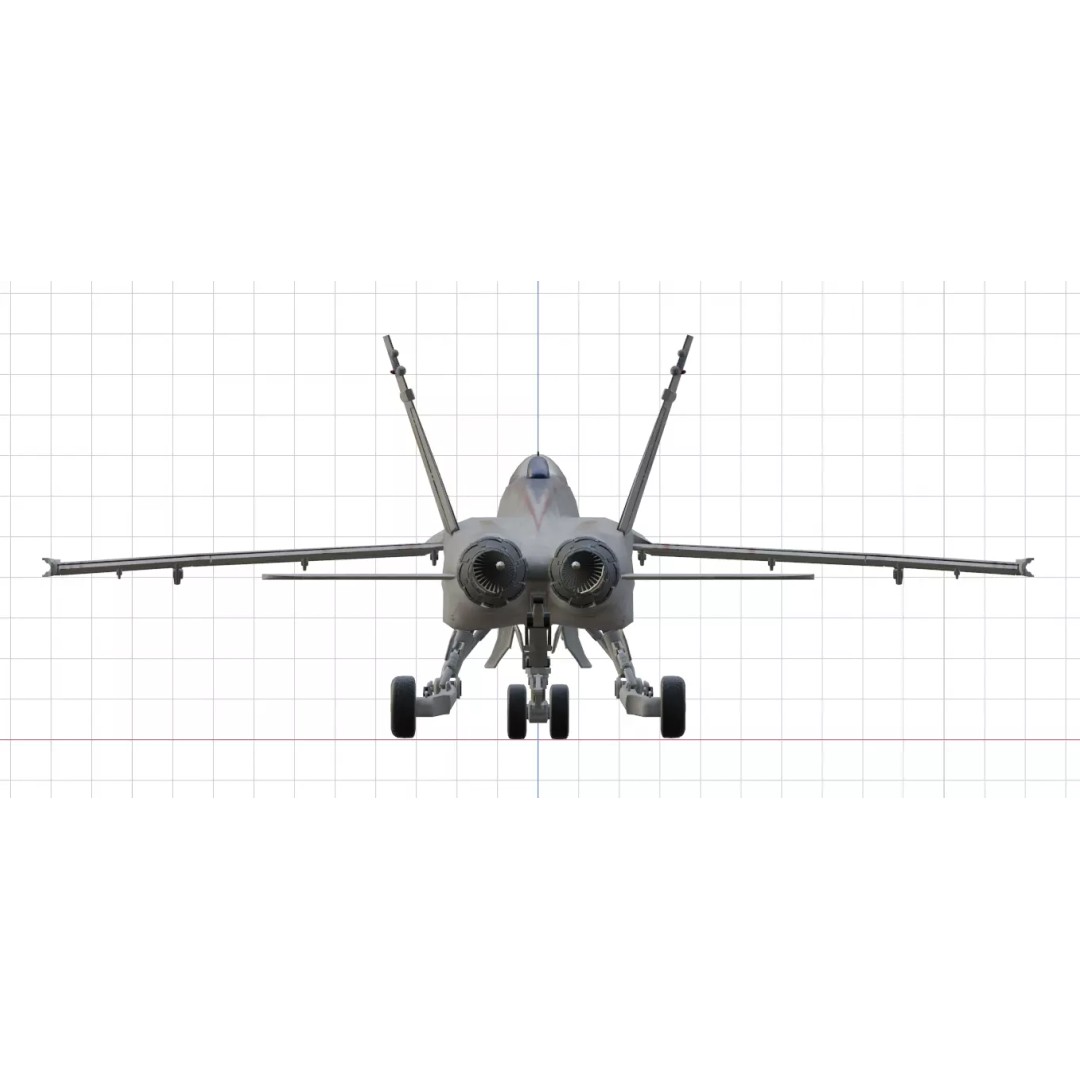 Boeing X-53 Active Aeroelastic Wing 3D Model – Low Poly Aircraft, FBX, OBJ - View 23