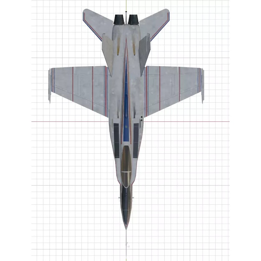 Boeing X-53 Active Aeroelastic Wing 3D Model – Low Poly Aircraft, FBX, OBJ - View 25