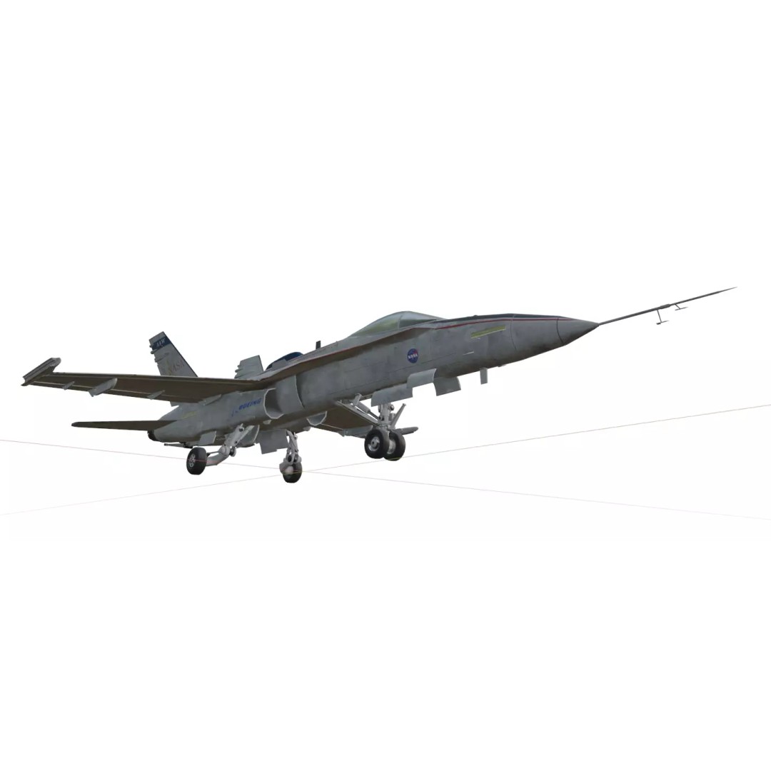 Boeing X-53 Active Aeroelastic Wing 3D Model – Low Poly Aircraft, FBX, OBJ - View 29