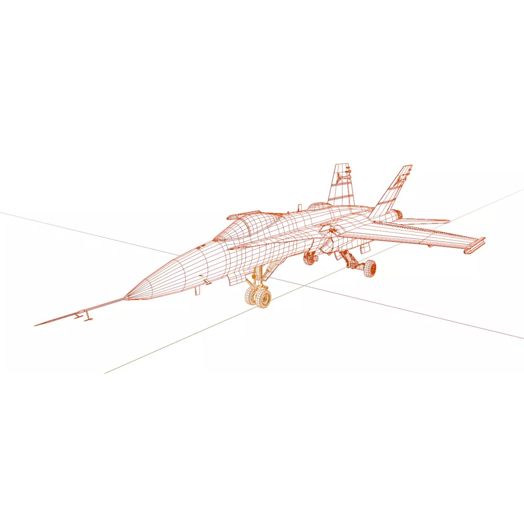 Boeing X-53 Active Aeroelastic Wing 3D Model – Low Poly Aircraft, FBX, OBJ - View 30