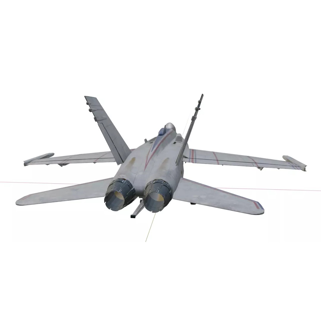 Boeing X-53 Active Aeroelastic Wing 3D Model – Low Poly Aircraft, FBX, OBJ - View 39