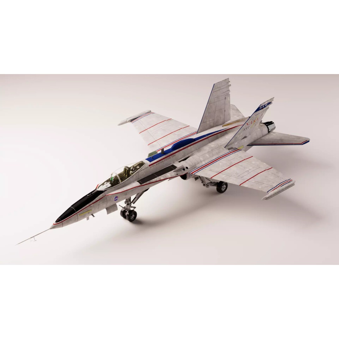 Boeing X-53 Active Aeroelastic Wing 3D Model – Low Poly Aircraft, FBX, OBJ - View 4