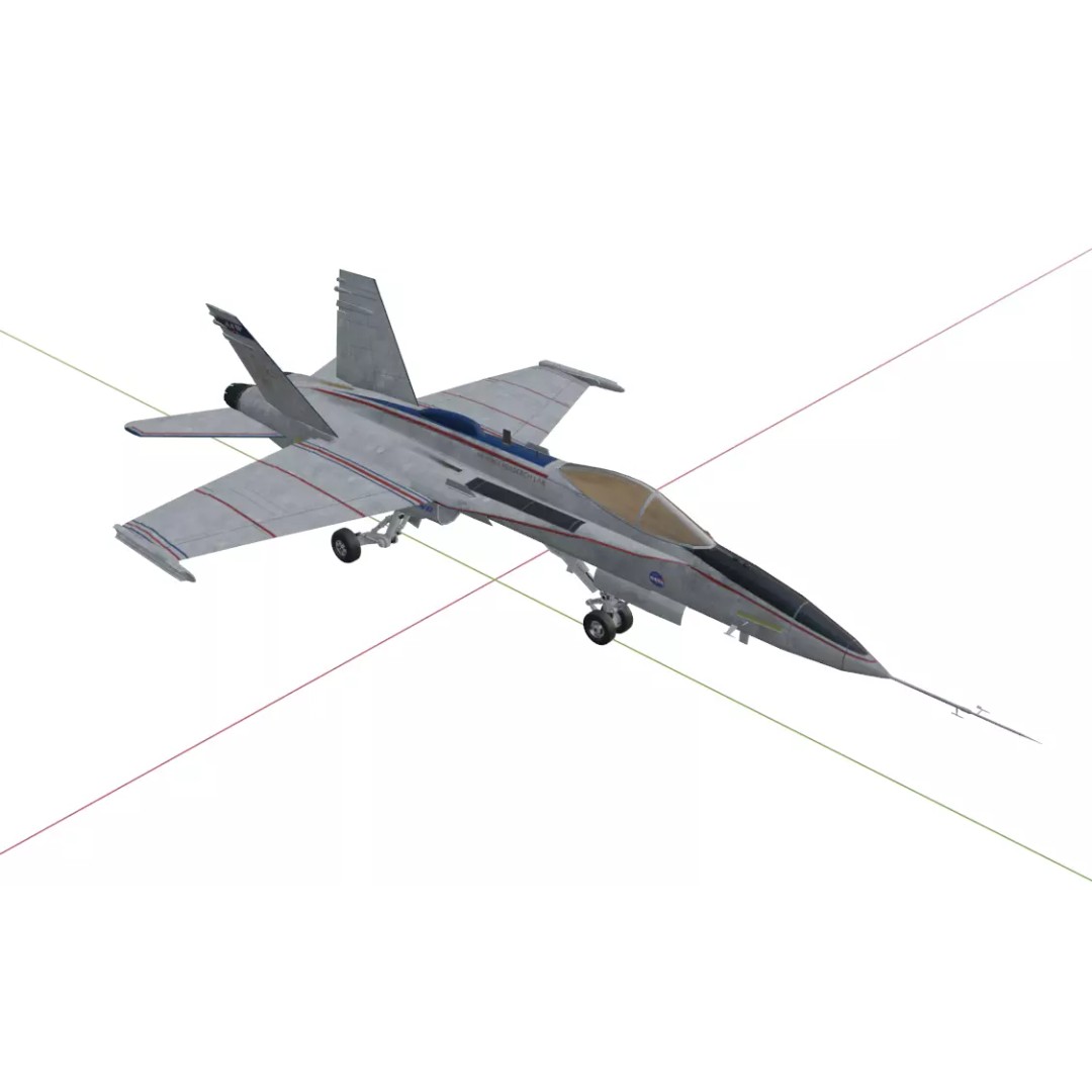 Boeing X-53 Active Aeroelastic Wing 3D Model – Low Poly Aircraft, FBX, OBJ - View 41
