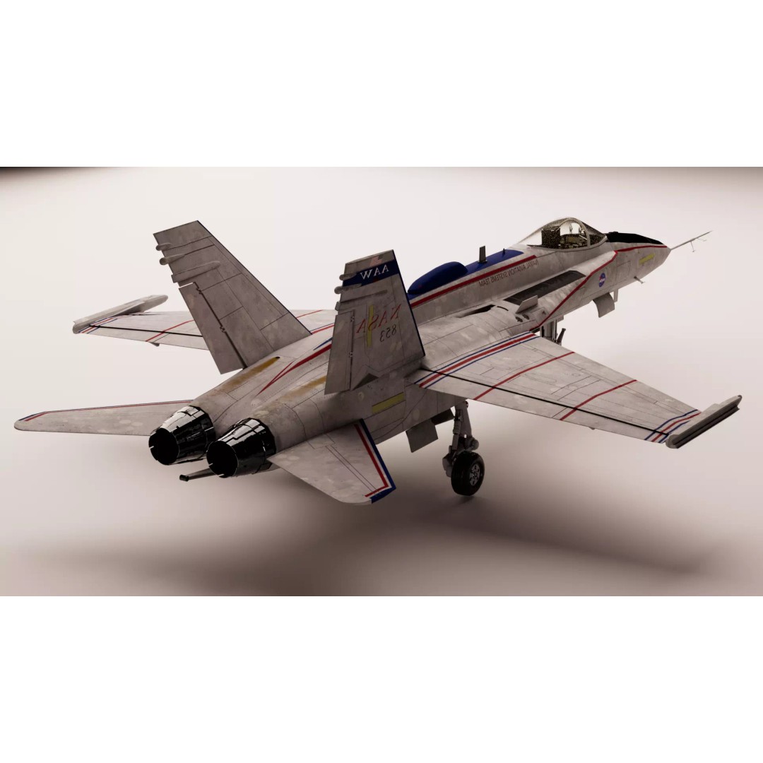 Boeing X-53 Active Aeroelastic Wing 3D Model – Low Poly Aircraft, FBX, OBJ - View 6