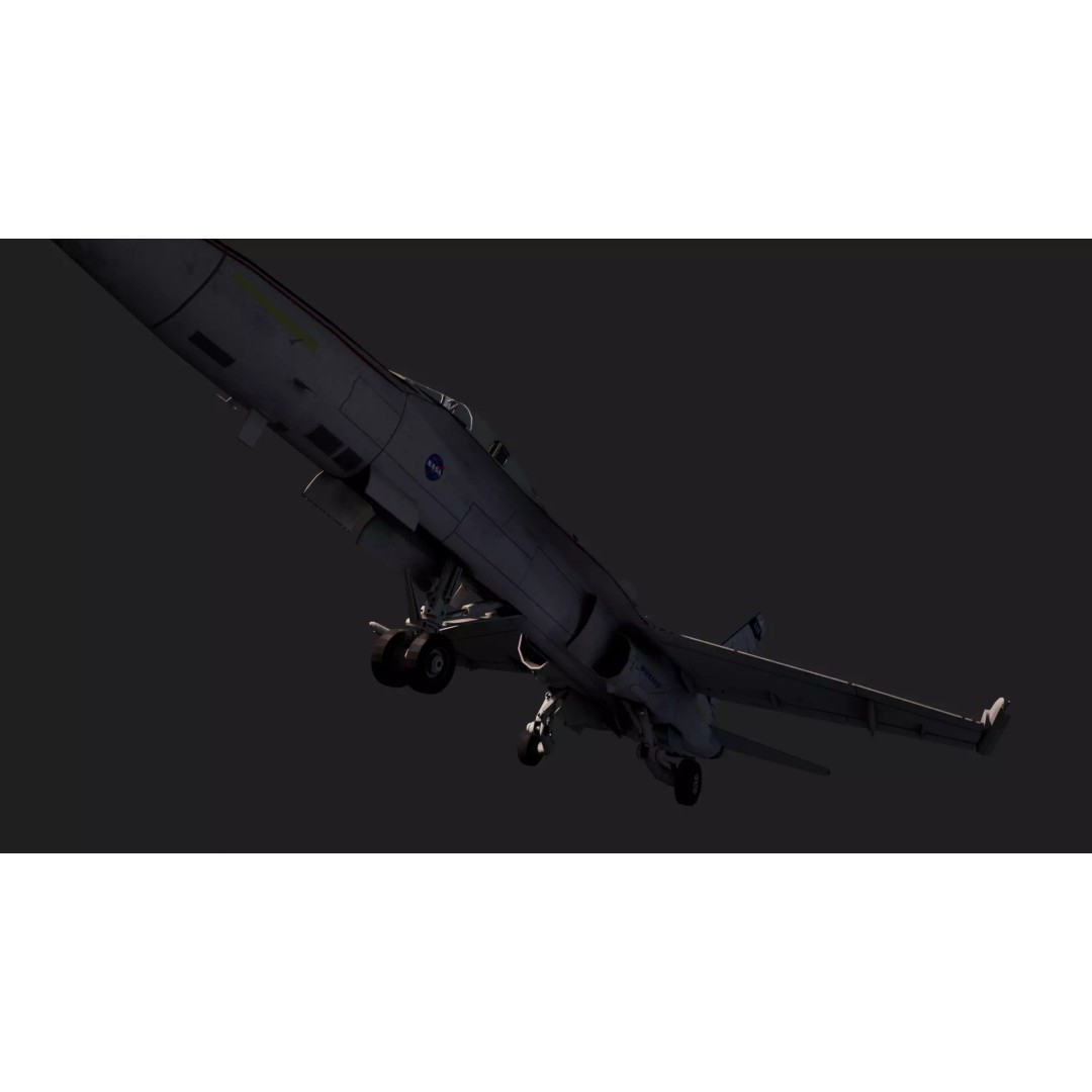 Boeing X-53 Active Aeroelastic Wing 3D Model – Low Poly Aircraft, FBX, OBJ - View 8